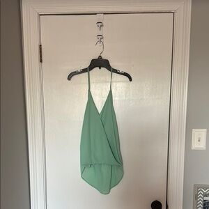 Tobi pastel Green Halter Top- size small